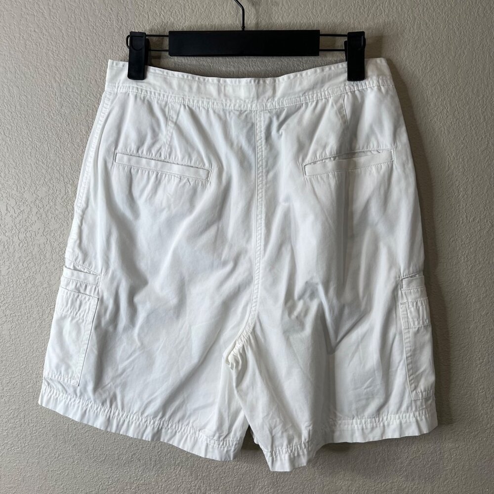 Lauren‎ Ralph Lauren Womens White Cargo Shorts Size 4 100% Cotton Drawstring - Picture 2 of 13